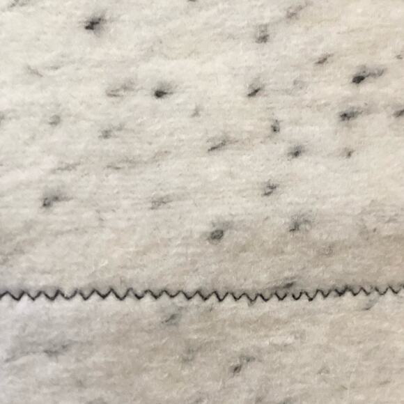 O’2nd Cream Gray Felted Wool Blend Speckled Ruffle Trim Sweater Mini Dress 1 S - Picture 11 of 11